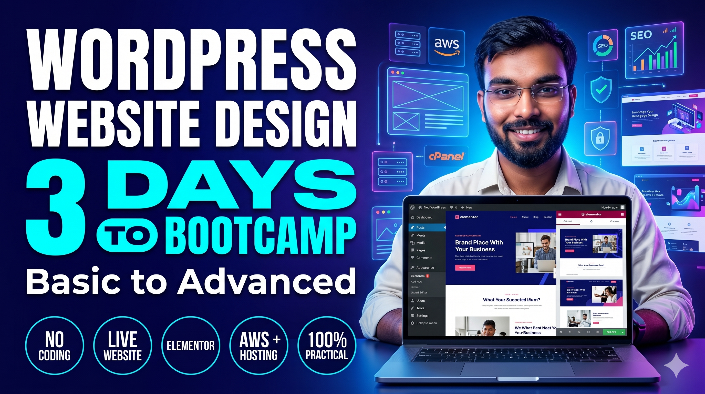 Website Design Using  WordPress 3 Days (Basic to Advanced) Thumbnail