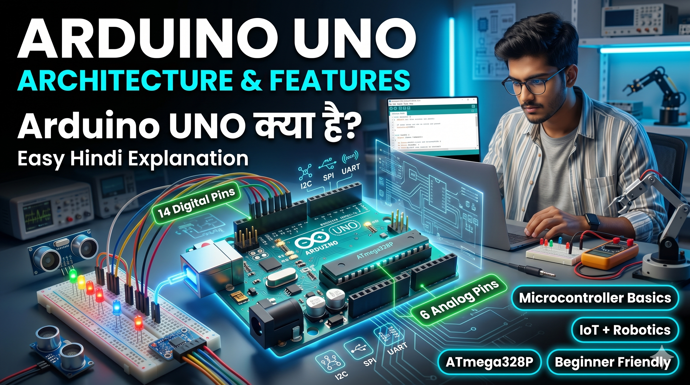 🟦 Arduino UNO Architecture and Its Main Features